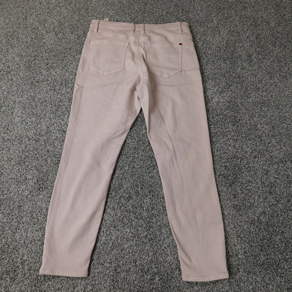 Spanx Pants Womens 30‎ Pink Slim X Cropped Twill Mid Rise Casual Preppy Stretch